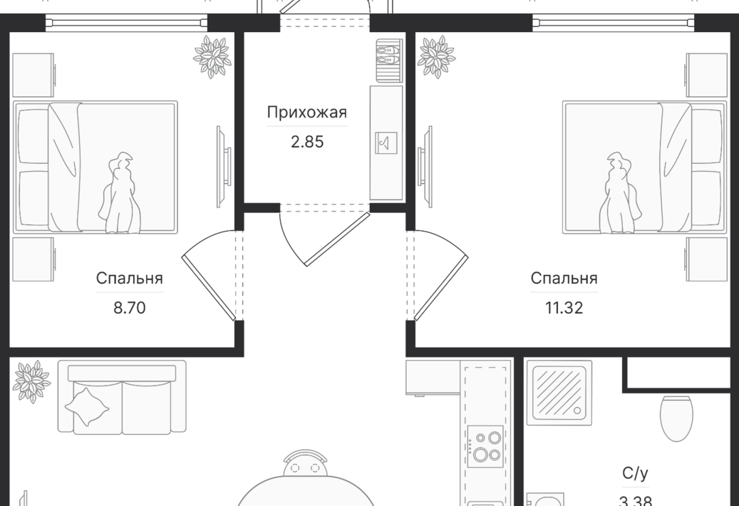 Планировка модульного дома
