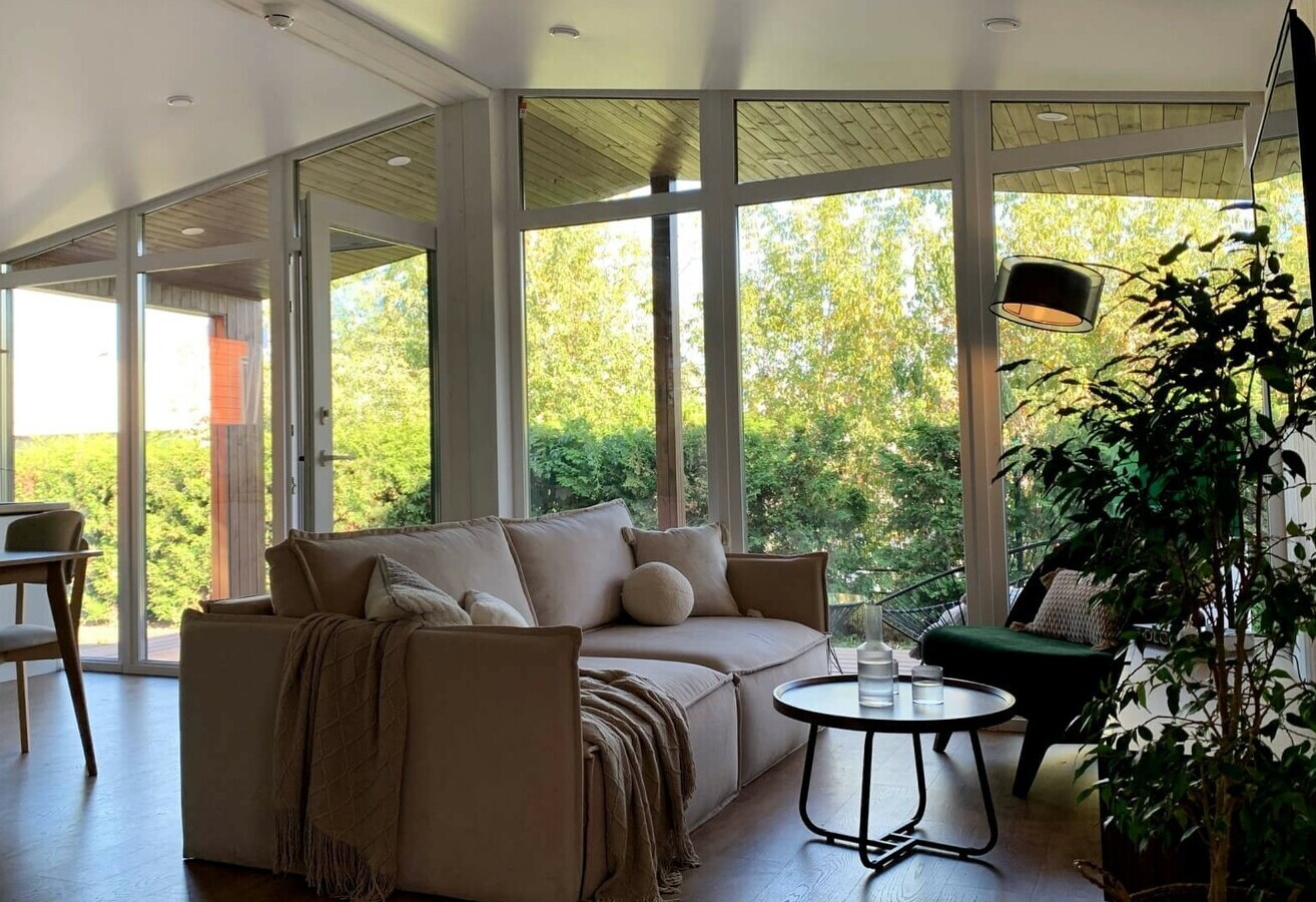 Планировка модульного дома Зен куб