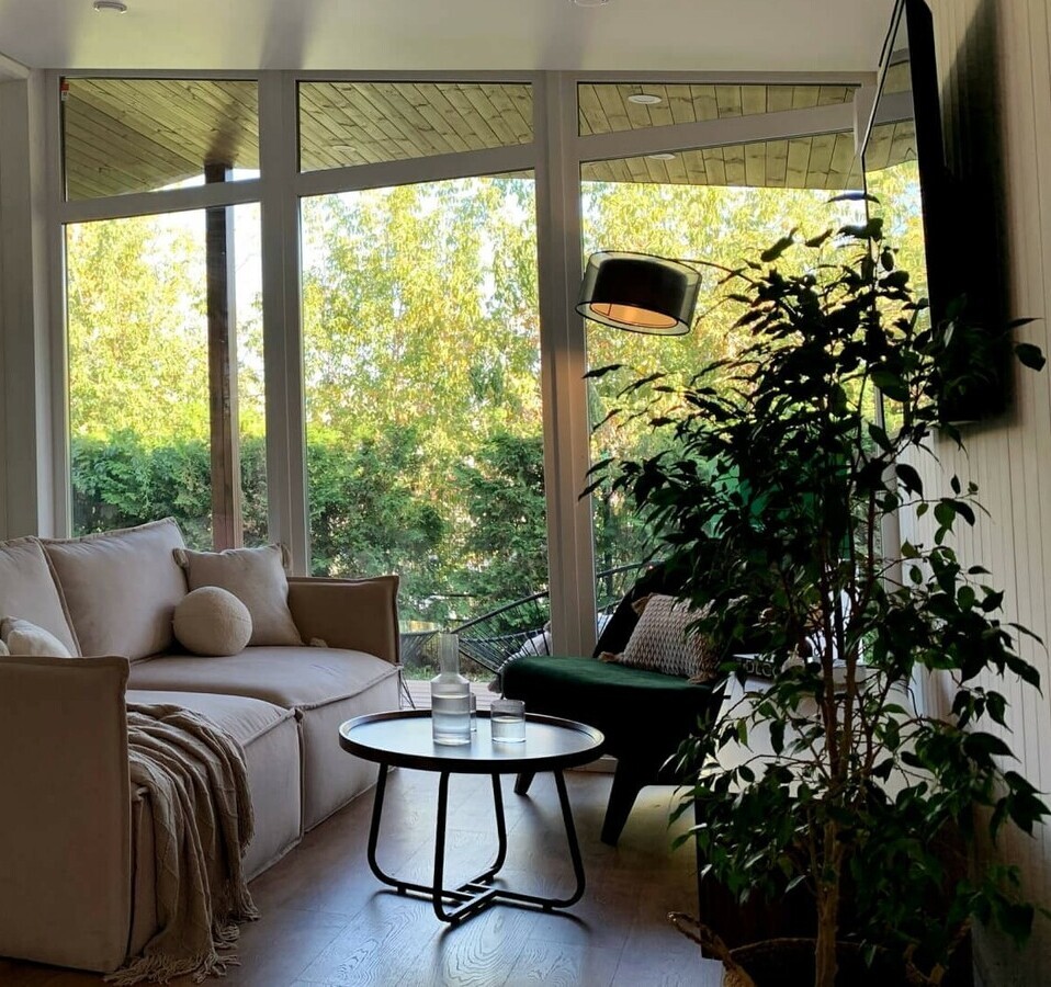 Вид из окна модульного дома