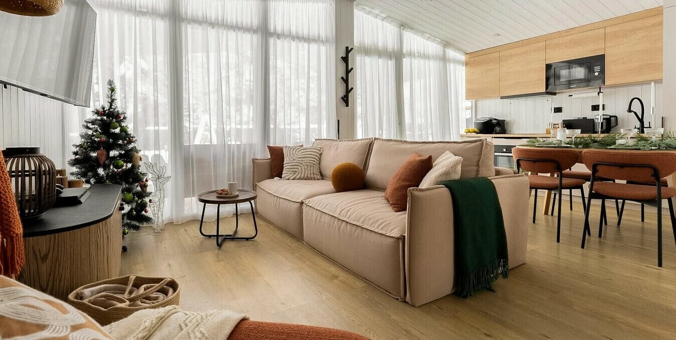 Гостиная модульного дома