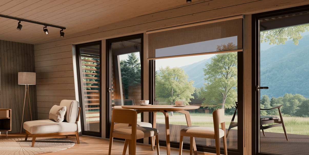 Вид из окна модульного дома 